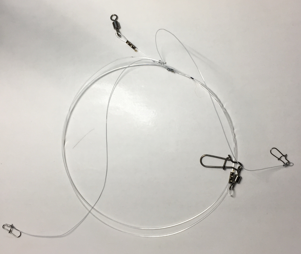 Meeres-Vorfach Fluorocarbon mit 2 Seitenarmen